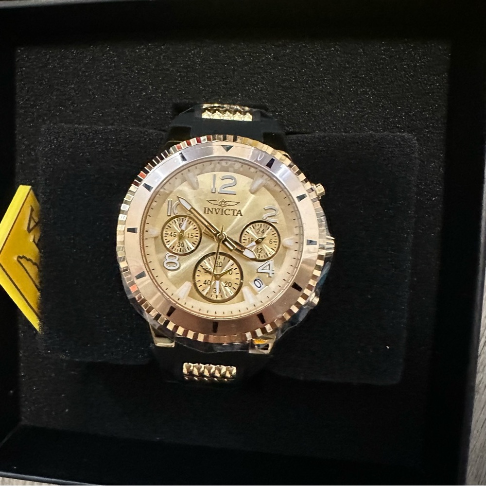 Invicta BLU Women's Watch - 39mm, Gold, Black (36909) - Picture 4 of 10